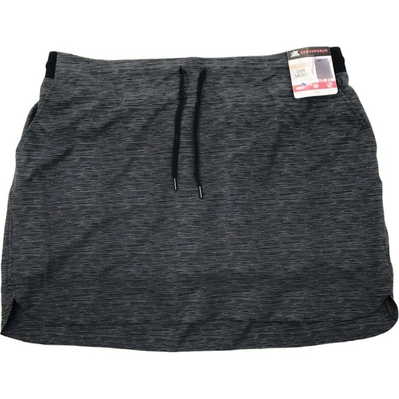 ZERO EXPOSURE WOMEN'S SIZE 2XL UV PROTECTION GRAY STRETCH FABRIC SUN SKORT - Picture 3 of 7
